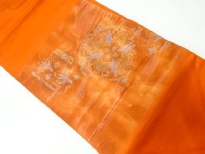 リサイクル　陶片に花唐草模様織出し名古屋帯